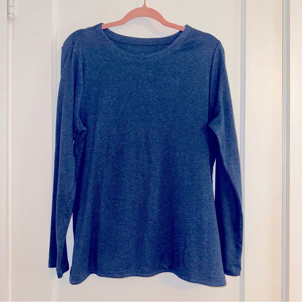 J. Jill Pima Cotton Long Sleeve Crew T-Shirt. Size Large. NWT.